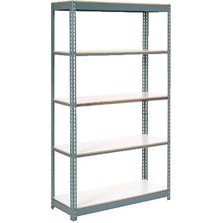 Global Industrial Extra Heavy Duty Shelving 48Wx12Dx96H 5 Shelves 1500 lbs. Cap. Per Shelf GRY B2297831